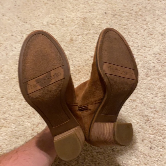 EUC Franco Sarto Brown Suede Booties Elmont sz 8 - Picture 4 of 7